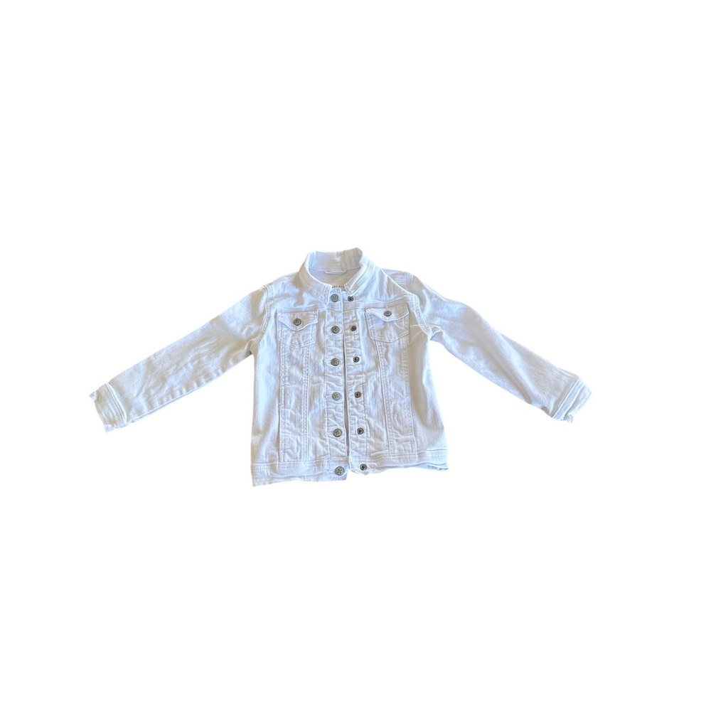 Copper Key White Denim Trucker Jacket Girls Size 6 Stretch Cotton F94BC300X - Picture 5 of 7